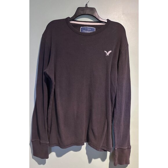 Vintage fit American Eagle Outfitters Mens Henley Shirt M Long Sleeve Casual Y2K - Picture 1 of 3